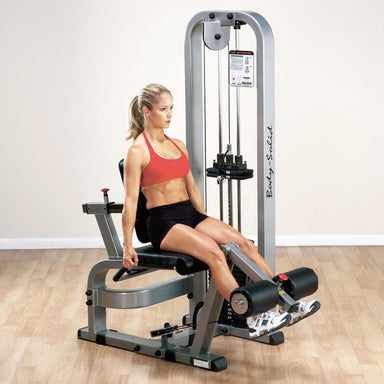 Body-Solid Pro Clubline Leg Extension SLE200G Woman performing