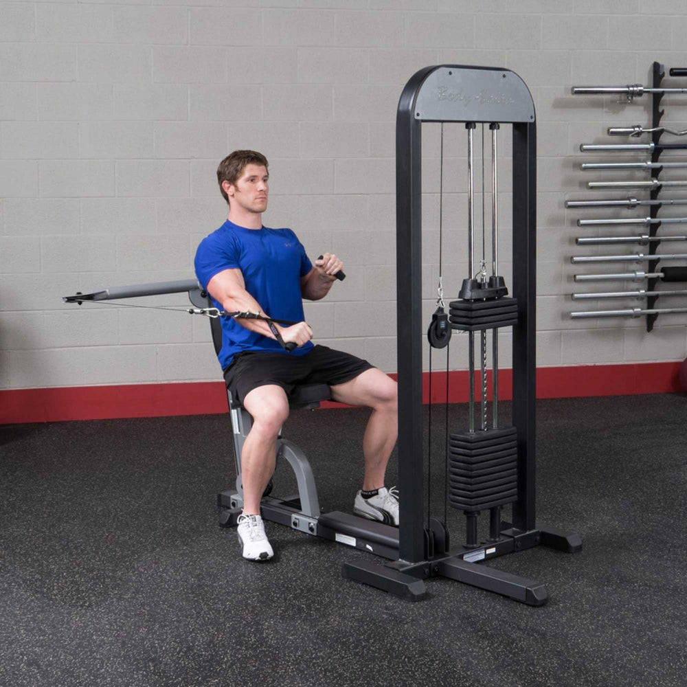 Body-Solid Pro Select Multi Press Machine GMFP-STK performing a seated chest press