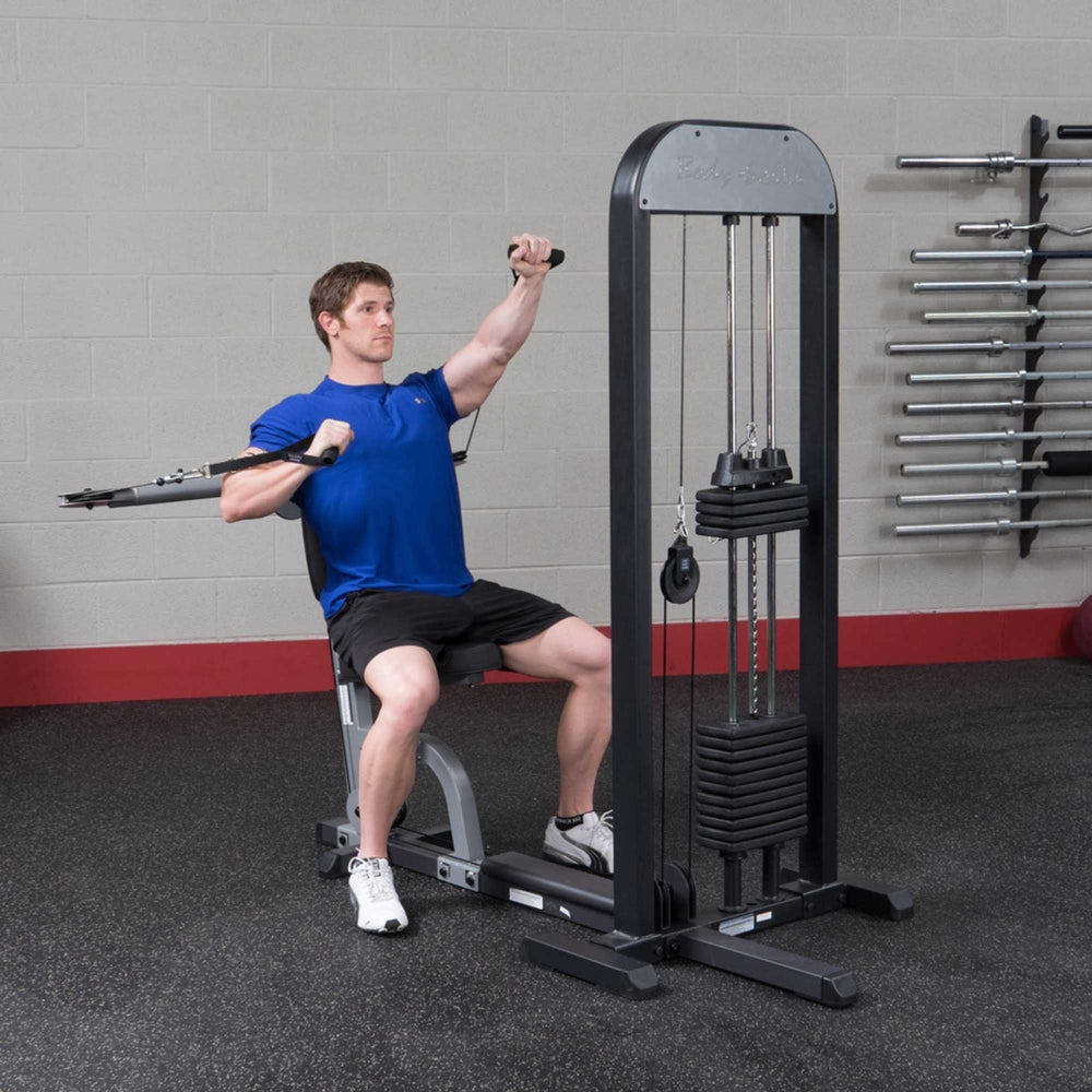 Body-Solid Pro Select Multi Press Machine GMFP-STK user performing a seated chest press
