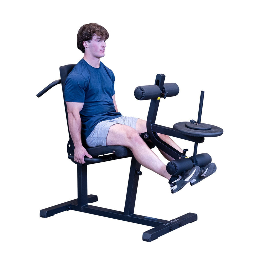 Body-Solid Seated Leg Extension & Supine Curl GLCE365B white background 