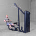Body-Solid Series 2 Lat Mid Row S2LATX  Man performing wide-grip seated row exercise on Body-Solid ProClub Line lat pulldown and low row combo machine
