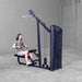 Body-Solid Series 2 Lat Mid Row S2LATX  Woman seated on Body-Solid ProClub Line machine performing a seated low row exercise by pulling the handle toward her torso