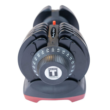 Body-Solid Tools Adjustable Dumbbell Set, 11 lb. to 66 lb. with Stand SDBX132ST Front view