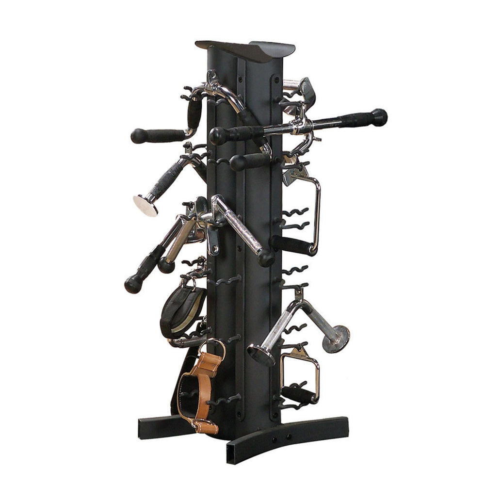 Body-Solid Vertical Accessory Rack Package with 20 Handles & Straps VDRA30- PACK