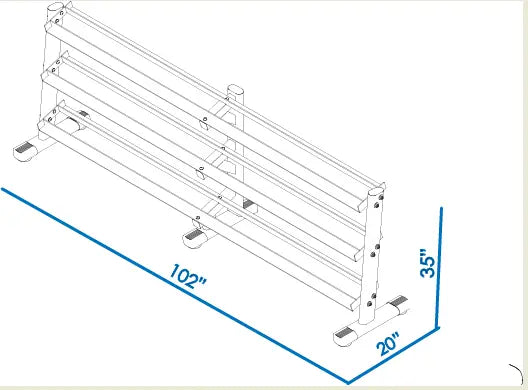 BodyKore 5-100LB DB RACK G243-B Dimensions 