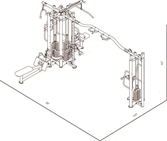 BodyKore Five Positions GM5005 Dimensions