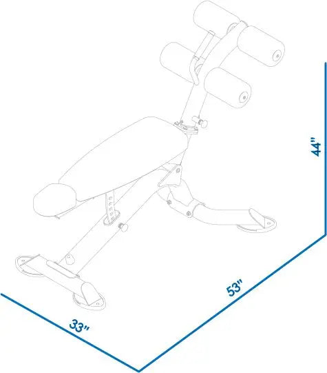 BodyKore Multi AB Bench CF2103 Dimensions