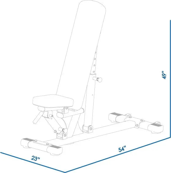 BodyKore-Multi-adjustable-Bench-G206 Dimensions