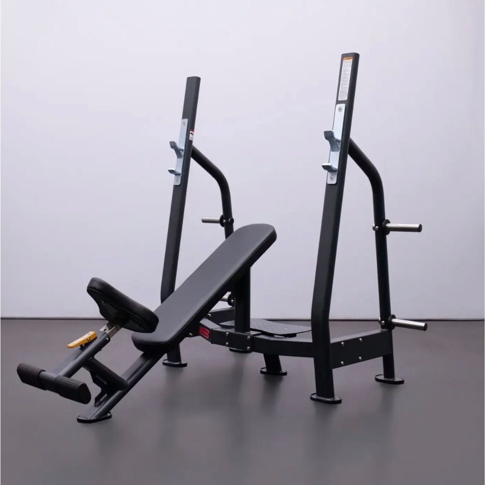 BodyKore Olympic Incline Bench Signature Series G252 Left Front 
View With Background