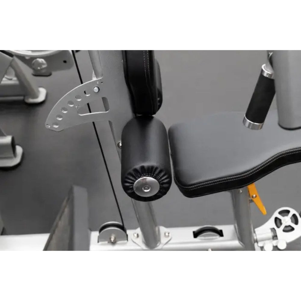 BodyKore 3 Station Multi-Gym (Chest/Back, Leg Extension, Leg Press) - MTI4005 Back Pad Has 7 Adjustments
