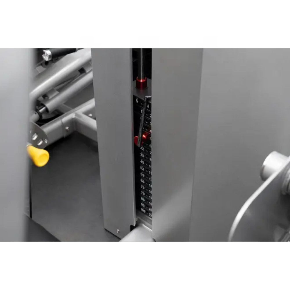 BodyKore 3 Station Multi-Gym (Chest/Back, Leg Extension, Leg Press) - MTI4005 Each Station Has 220lb of Weight
Stacks