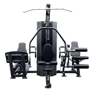 BodyKore 3 Station Multi-Gym (Chest/Back, Leg Extension, Leg Press) - MTI4005 black without  background 