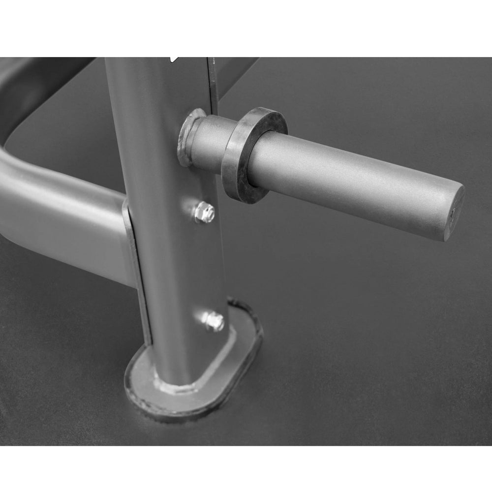 BodyKore AB Bench G208 Plate Plate Loading and Plate Storage Weight Pegs close view