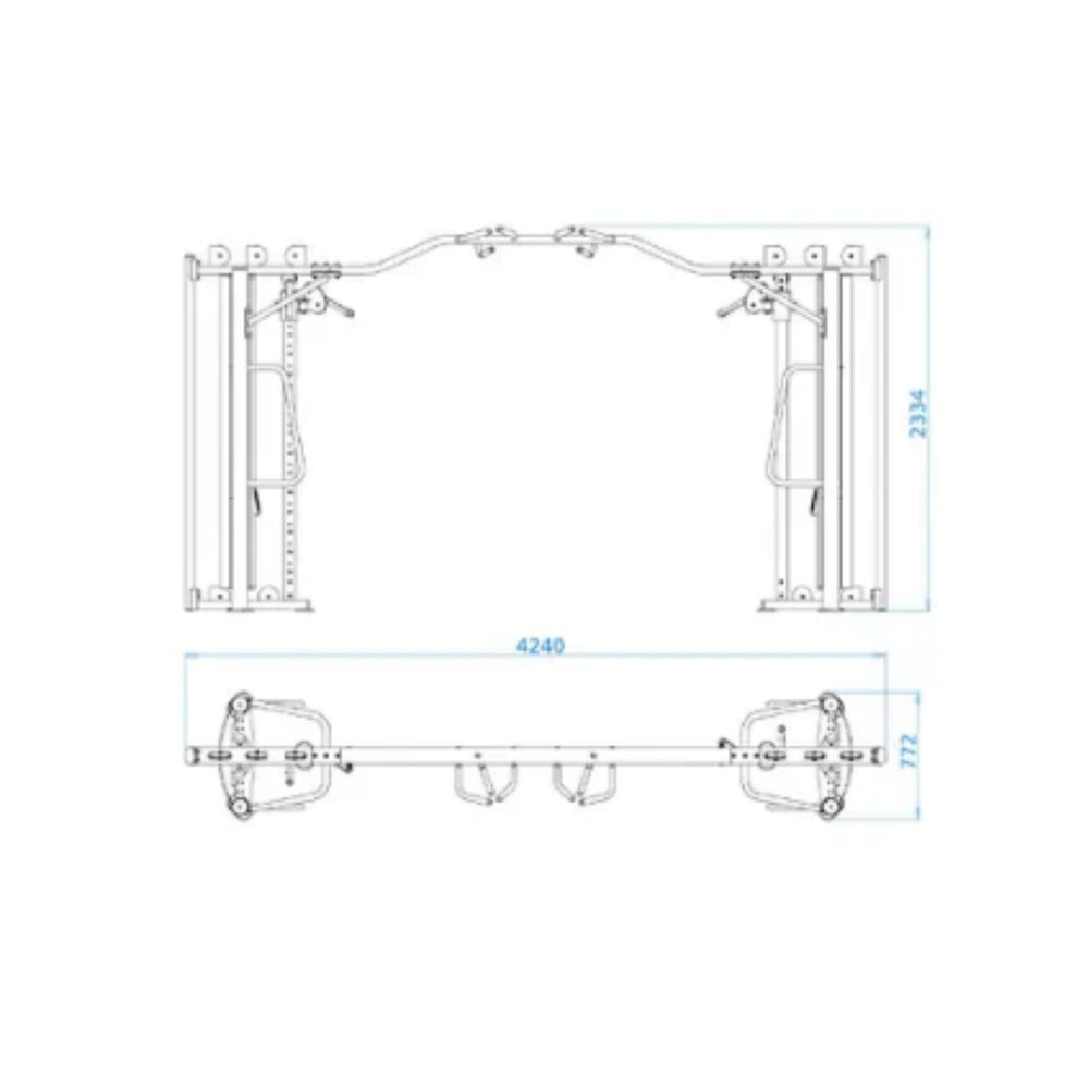 BodyKore Alliance Series Cable Crossover G502 Dimensions