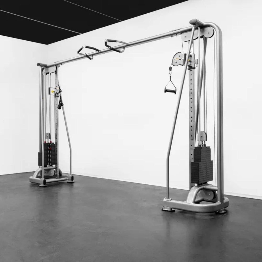 BodyKore Alliance Series Cable Crossover G502 Main Frame Uses High Strength 4″ x 2″ x 0.12″ Oval Pipes.