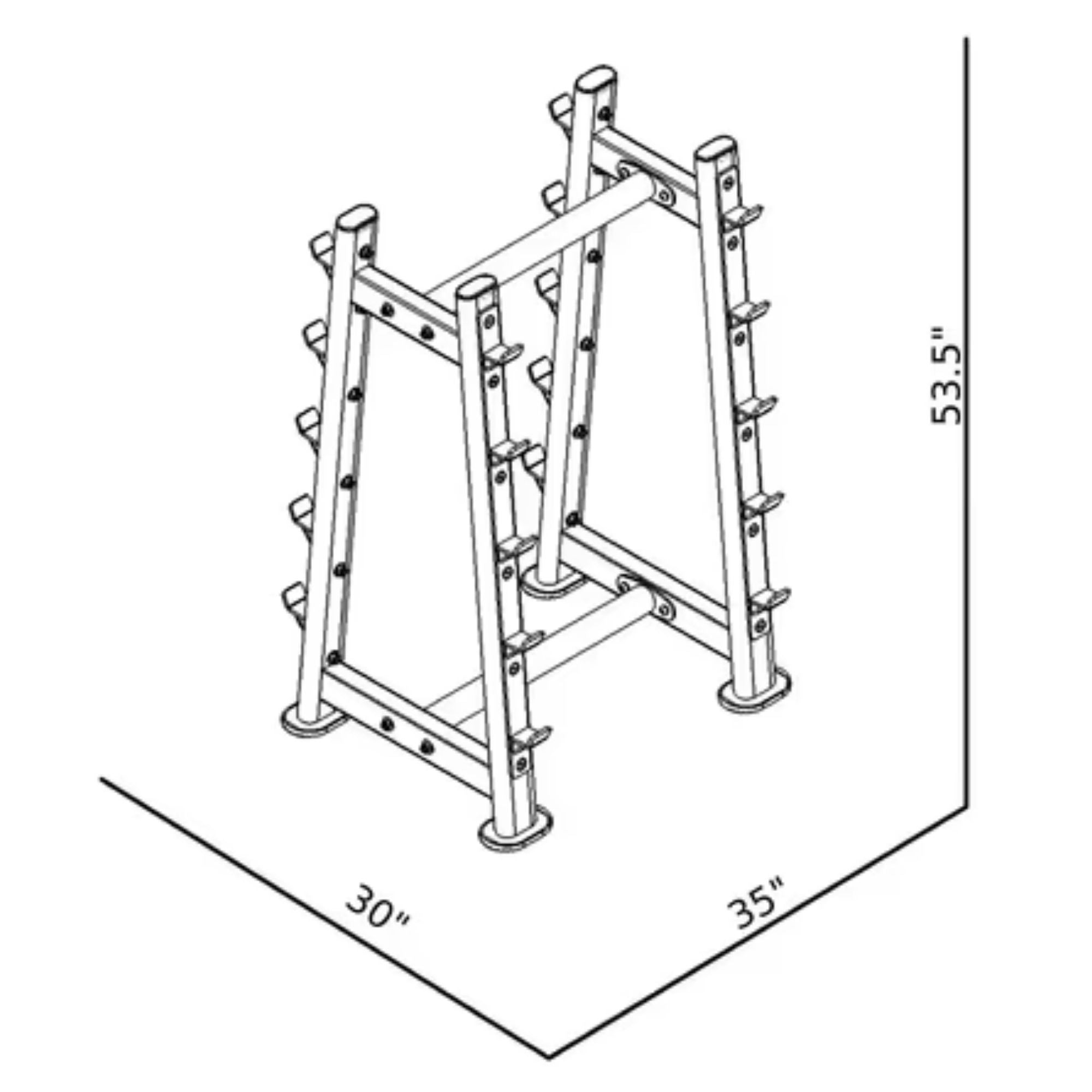 BodyKore Barbell Rack G236 Specifications