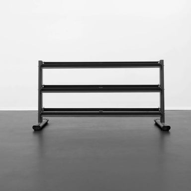 BodyKore Dumbbell Rack Fits 5-70lb Rubber Hex Dumbbell Set G242 with background 