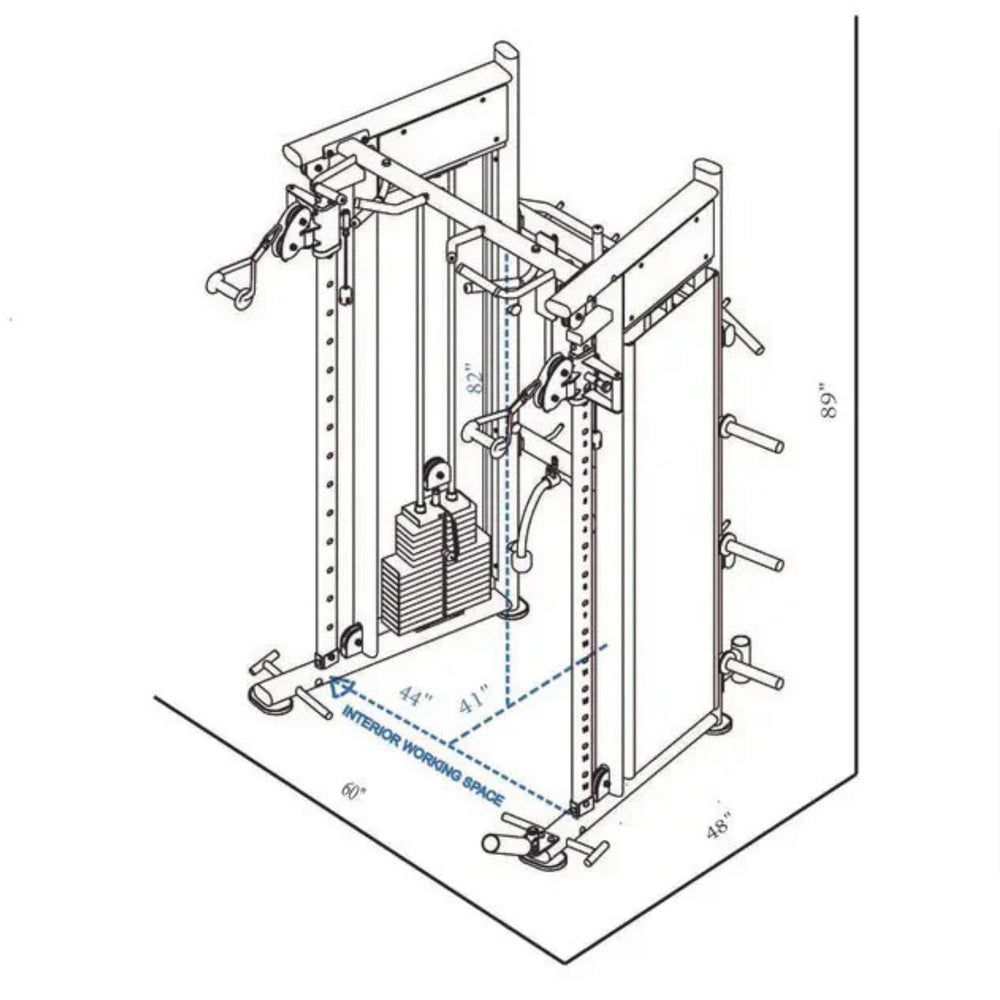 BodyKore Dynamic Trainer MX1161EX Dimensions