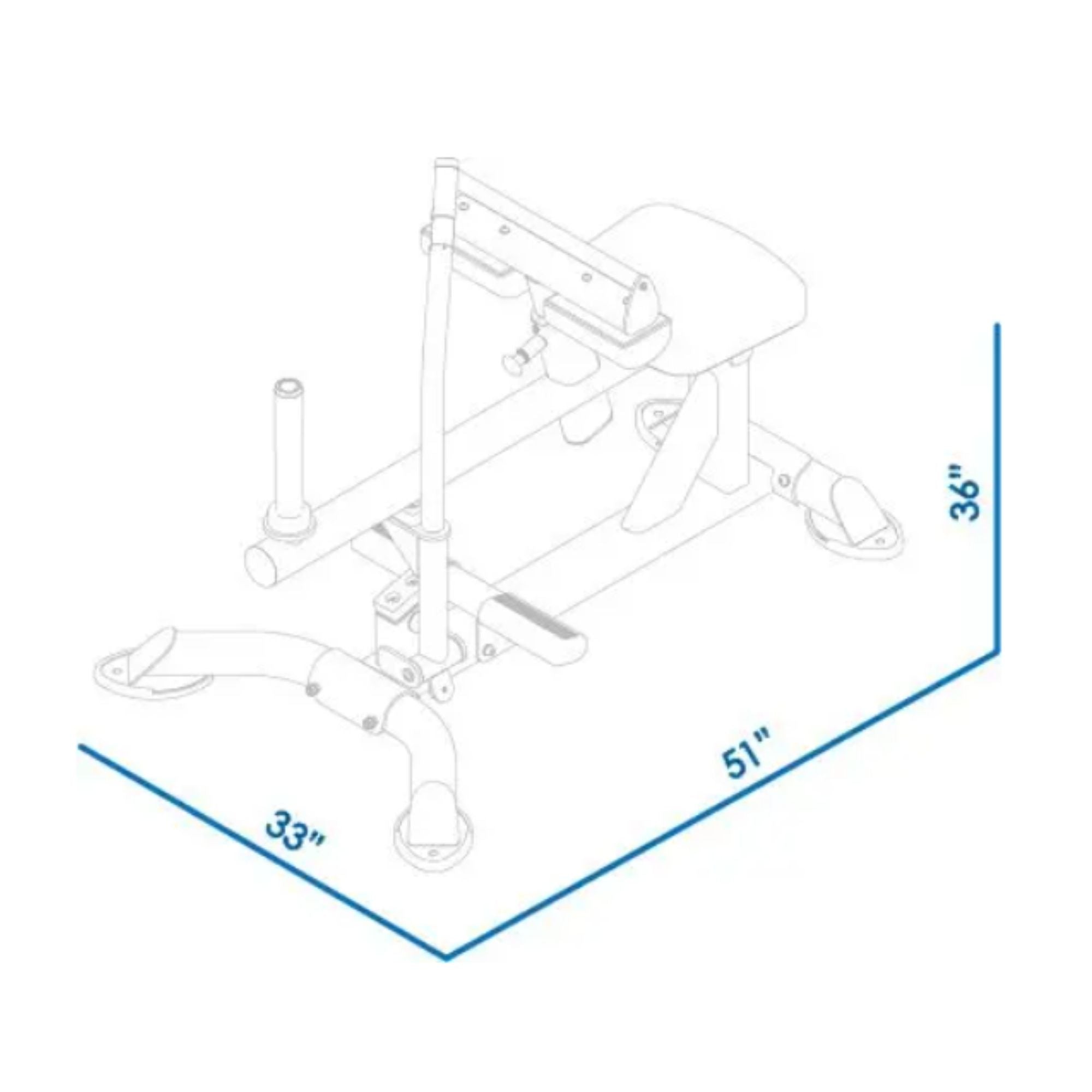 BodyKore Elite Series Calf Raise CF2172 Dimensions 
