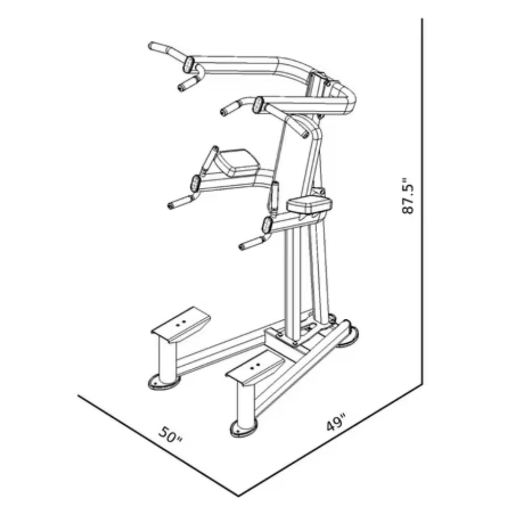BodyKore Elite Series Chin Dip Tower CF2110 Dimensions