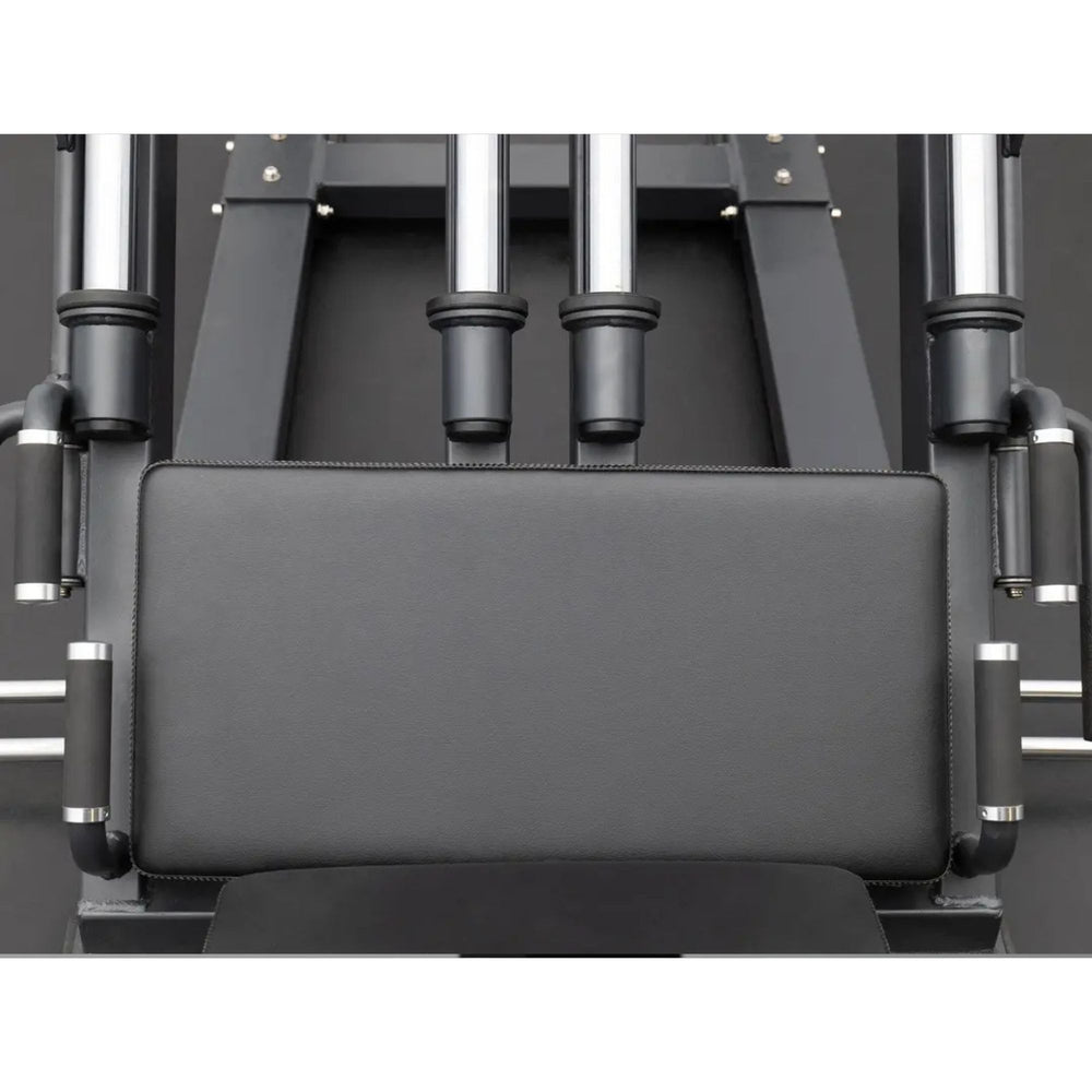 BodyKore Isolateral Leg Press FL1801 close view Guided motion and safety locking points eliminate the need for a spotter