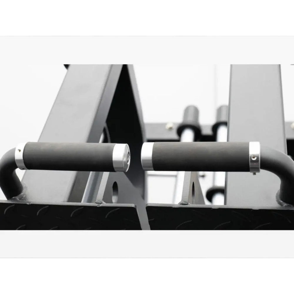 BodyKore Isolateral Leg Press FL1801 close view Rubber Grip Handles