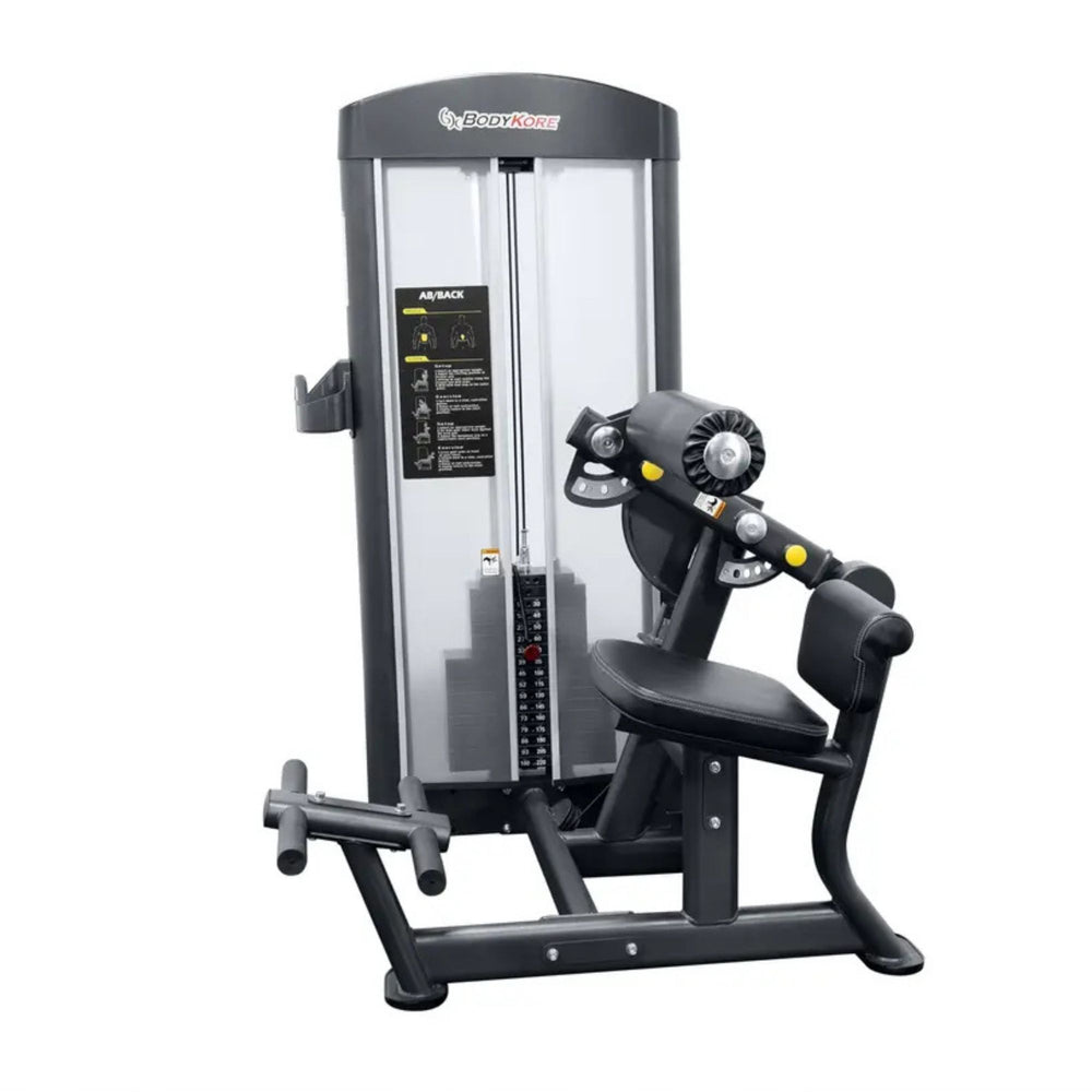 BodyKore Isolation Series Abdominal/Back Extension Combo GR637 black without  background