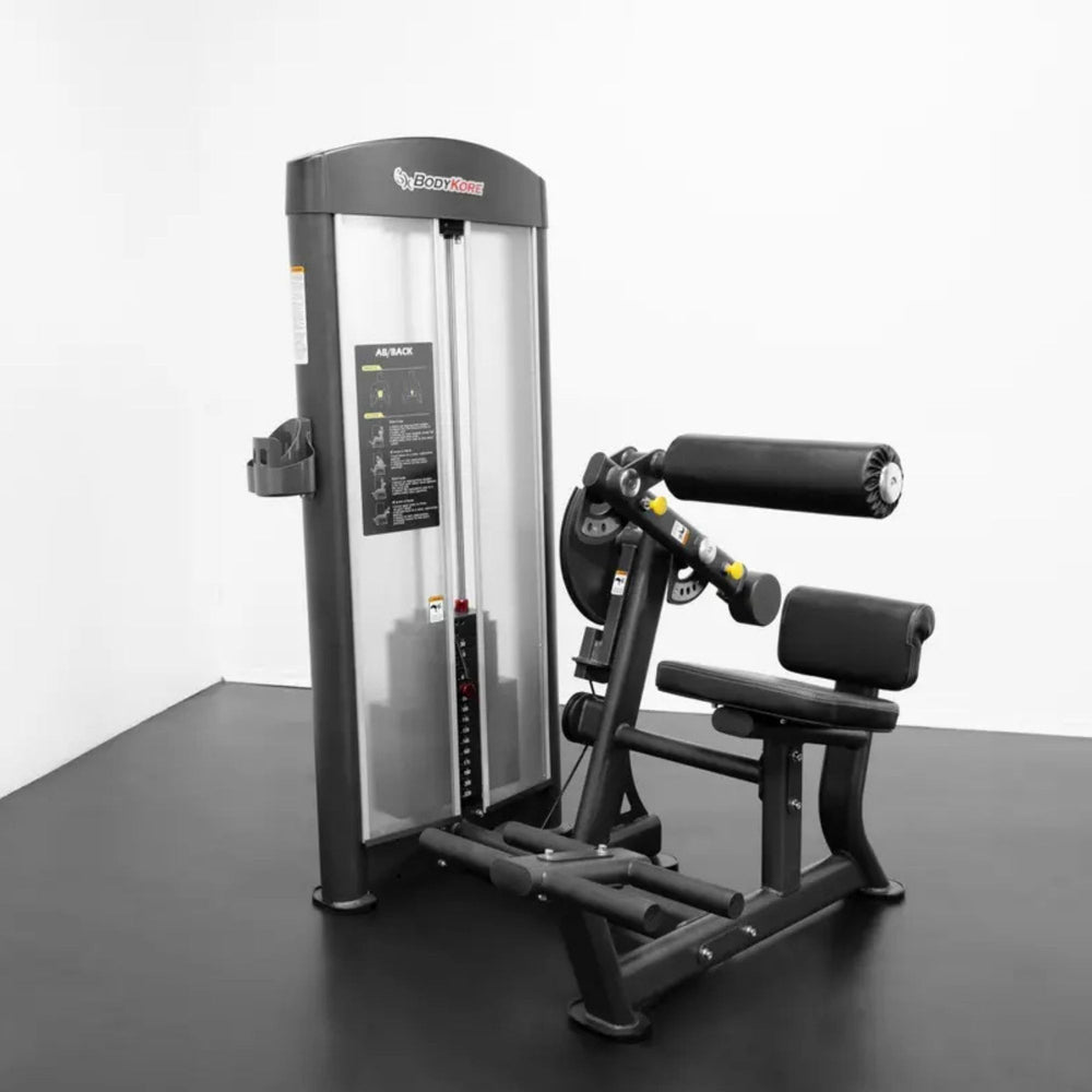 BodyKore Isolation Series Abdominal/Back Extension Combo GR637 side view 