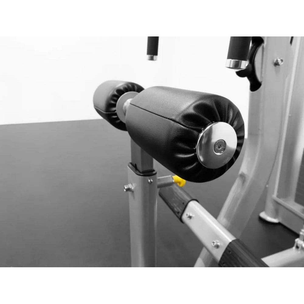 BodyKore Isolation Series Lat Pulldown/Low Row GR638 4-Position Adjustable Foam Rollers and
Intuitive Foot Placement
