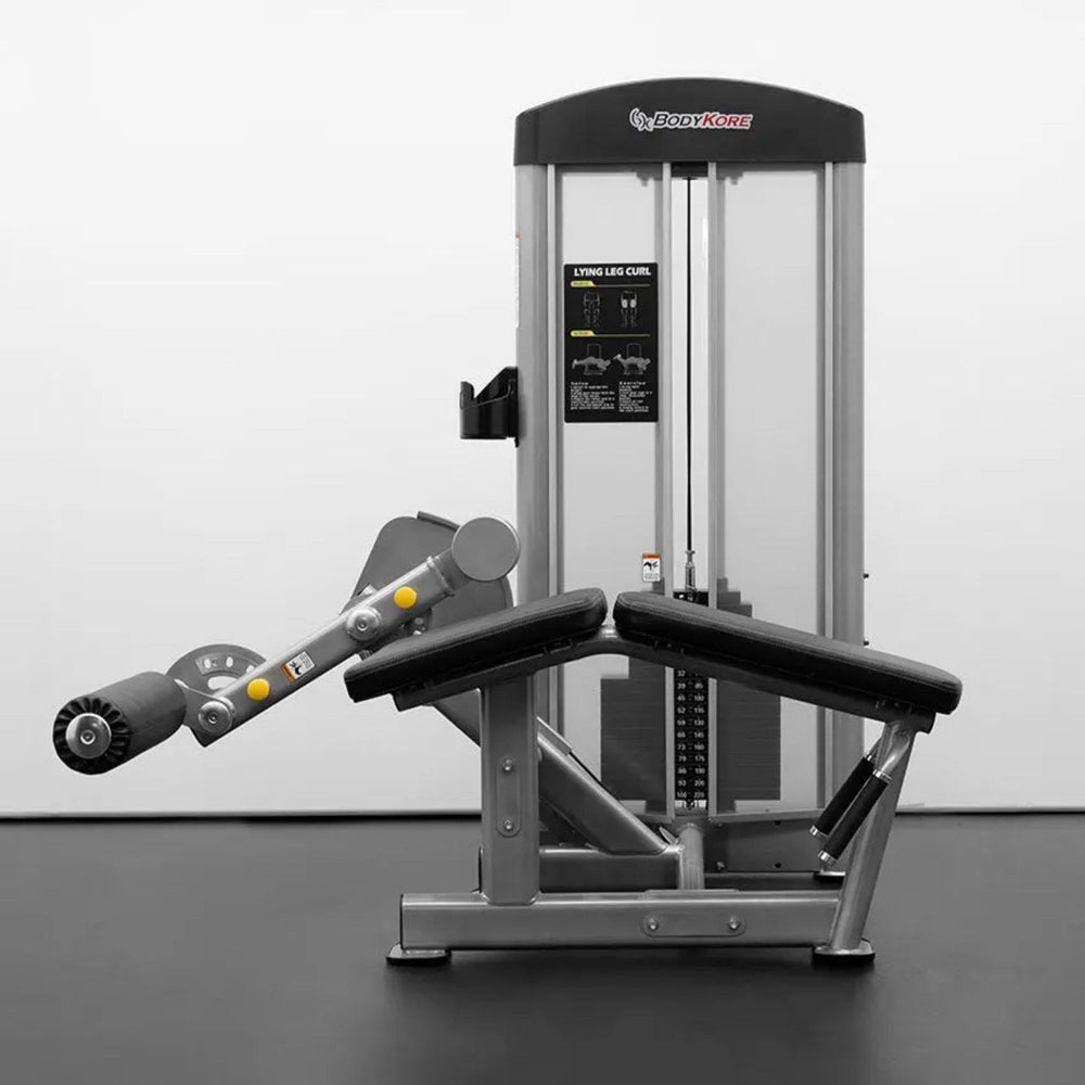 BodyKore Isolation Series Prone Leg Curl GR608 Rolled Steel Tubing Frame
