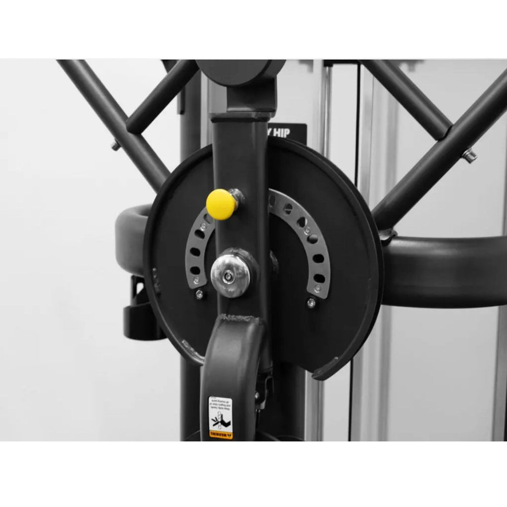 BodyKore Isolation Series Selectorized Rotary Hip GR635 Starting positions are
incremental at 15-degree
intervals through 270
degrees of rotation for
consistency