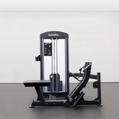 BodyKore Isolation Series Selectorized Seated Row GR603 Straight-on view of  featuring an integrated weight stack, padded seat, and dual grip handles.