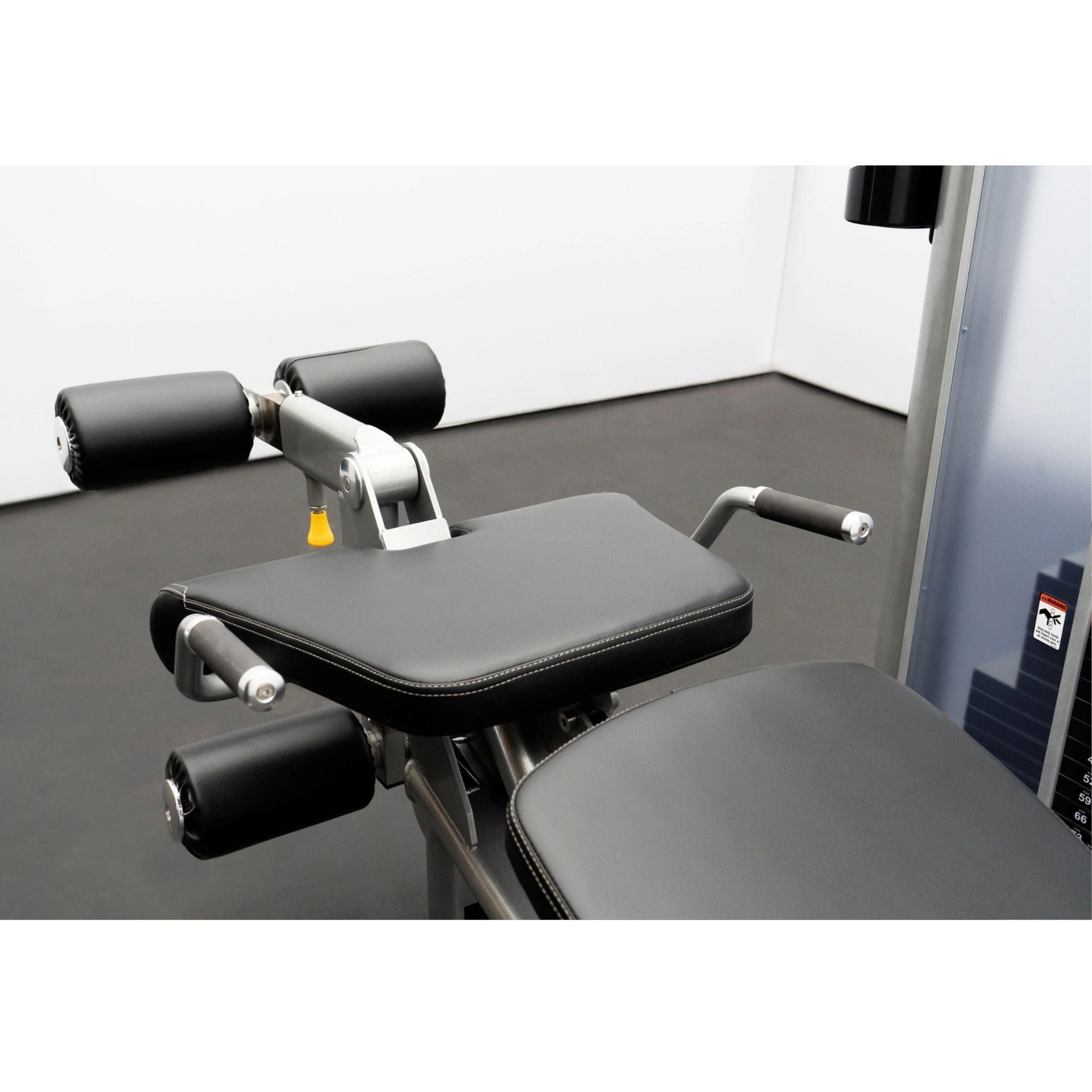 BodyKore Leg Extension/Leg Prone GR643 Back Pad Adjusts to lying down
position while seat pad tilts upward for a comfortable lying position