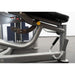 BodyKore Leg Extension/Leg Prone GR643 Close-up of a BodyKore leg machine's adjustment mechanism and weight stack