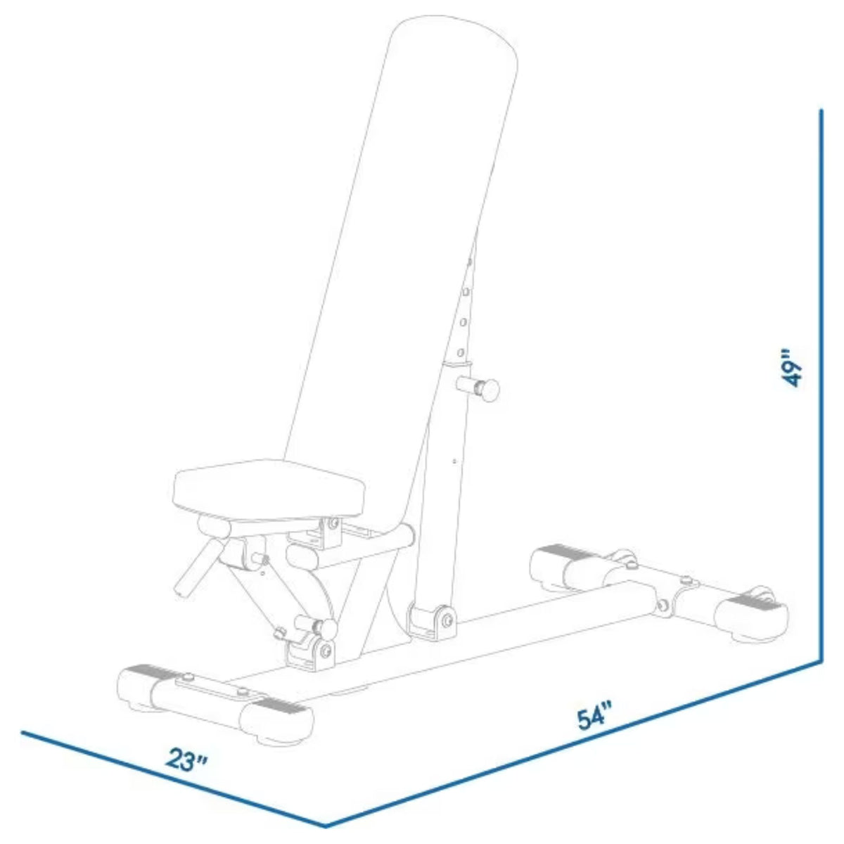 BodyKore Multi-Adjustable Bench G206 Dimensions