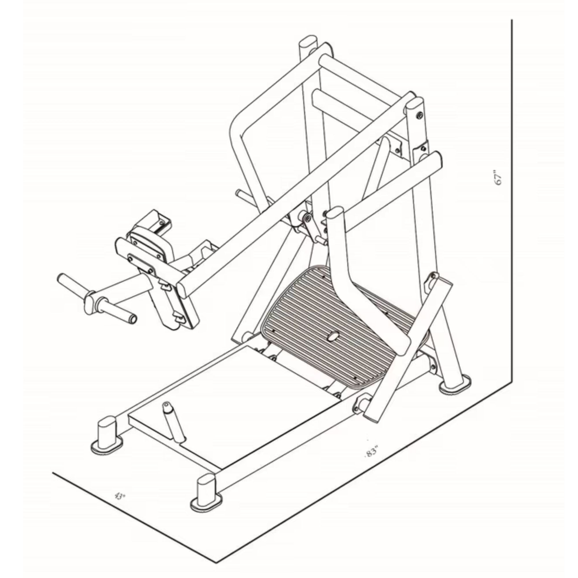 BodyKore Pendulum Squat CF8137 — Competitors Outlet