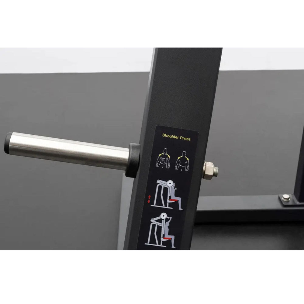 BodyKore Stacked Series Plate Loaded Shoulder Press  GR803
Nickel-Plated Weight Plate Storage and Loading Bars