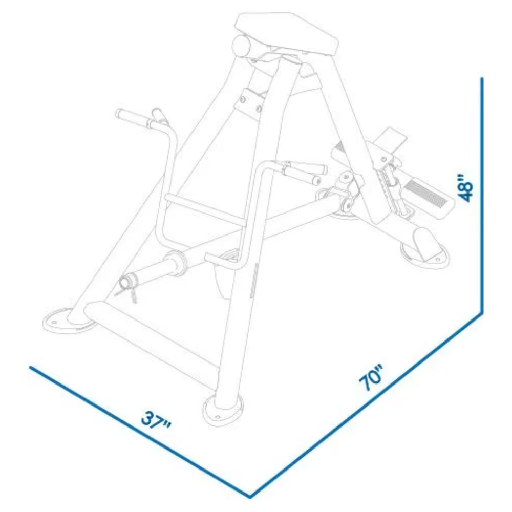 BodyKore Standing Row CF2173 Dimensions