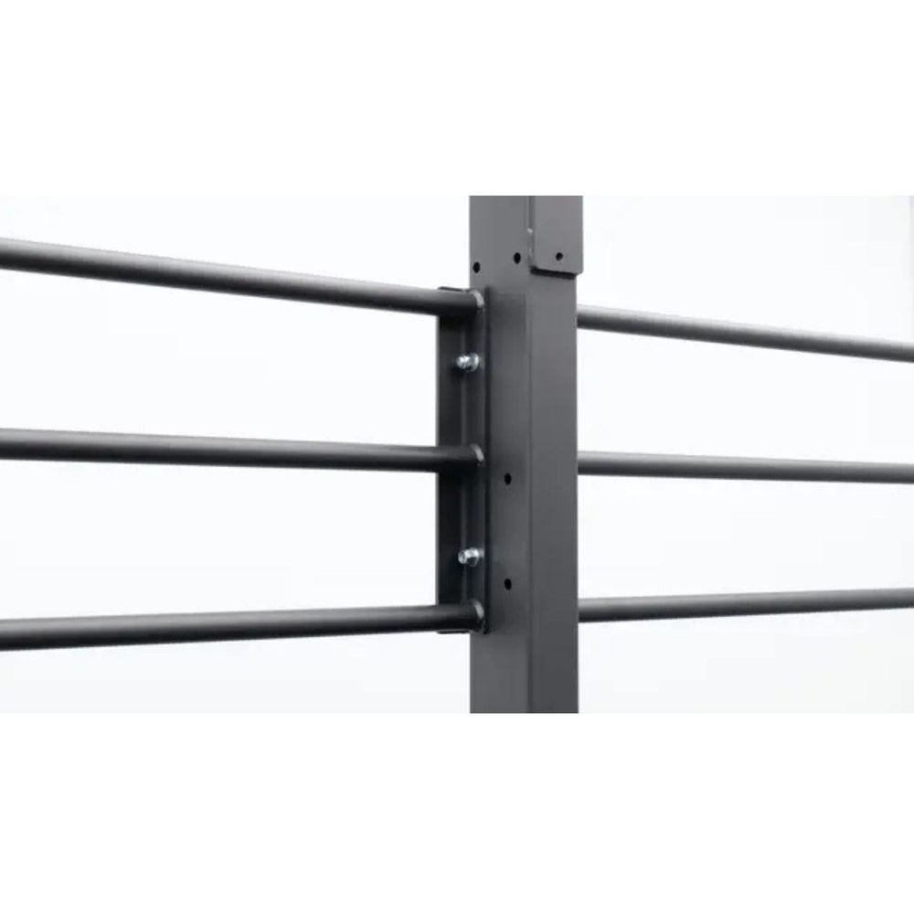 BodyKore Storage Rack VFCR1701D Mounting channels with slots for shelving height adjustments