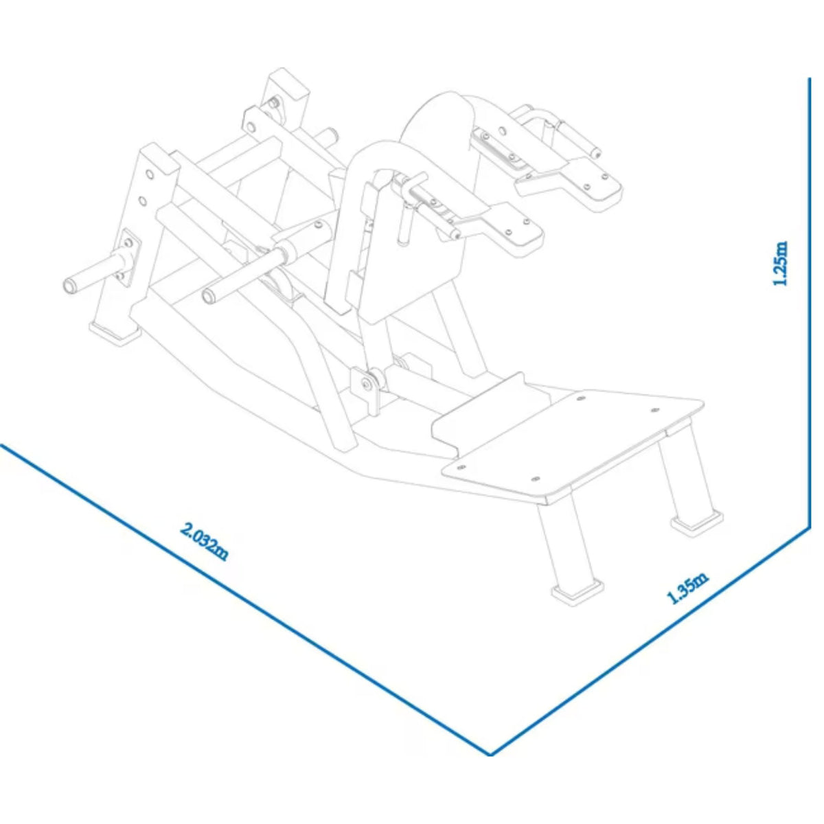 BodyKore Super Squat Machine  FL1806 Dimensions