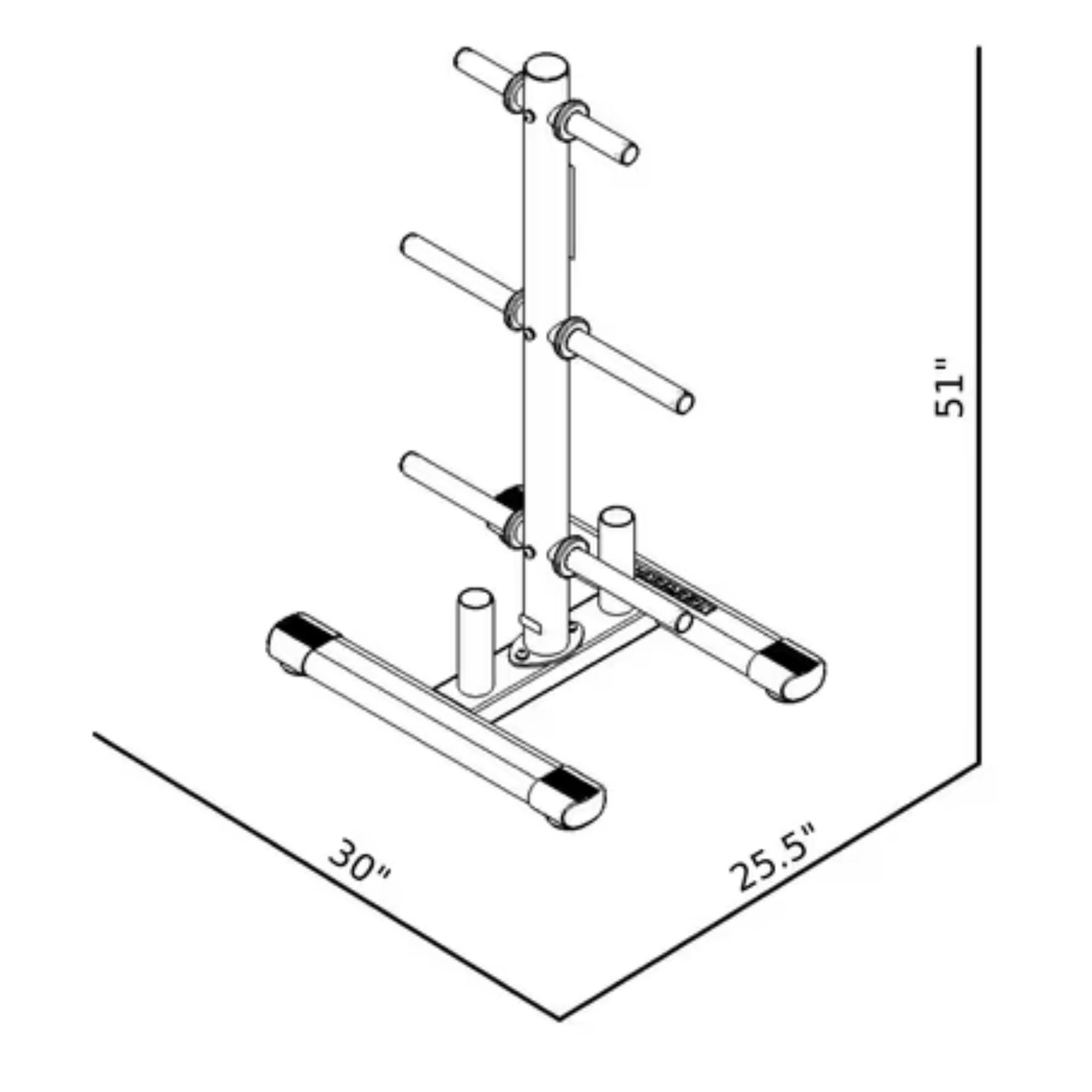 BodyKore Weight Plate Tree G234 Dimensions