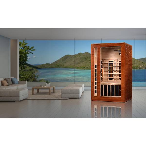 Dynamic Cardoba 2-Person Full Spectrum Near Zero EMF FAR Infrared Sauna DYN-6203-02 FS	Front View Indoor
