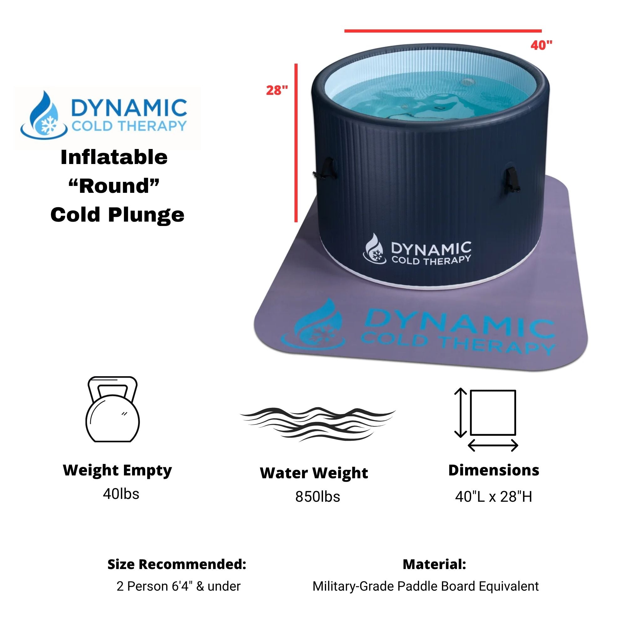 Dynamic Cold Therapy Inflatable Round Cold Plunge DCT-IR-040