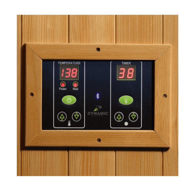 Dynamic "Gracia" - 1-2 Person Low EMF FAR Infrared Sauna, DYN-6119-01 control panel