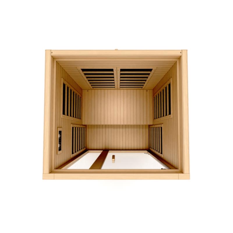 Dynamic "Gracia" - 1-2 Person Low EMF FAR Infrared Sauna, DYN-6119-01 interior layout