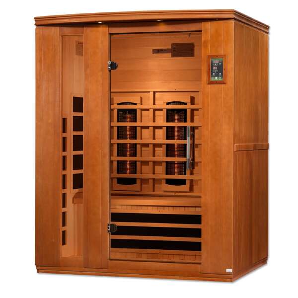 Dynamic Lugano 3-Person Full Spectrum Near Zero EMF FAR Infrared Sauna DYN-6336-03 FS	Front Right View
