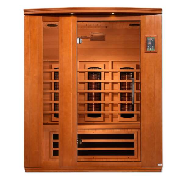 Dynamic Lugano 3-Person Full Spectrum Near Zero EMF FAR Infrared Sauna DYN-6336-03 FS	Front View 
