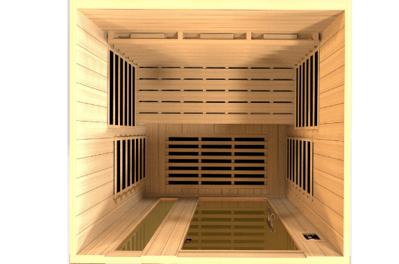 Dynamic Lugano 3-Person Full Spectrum Near Zero EMF FAR Infrared Sauna DYN-6336-03 FS	Top Down View
