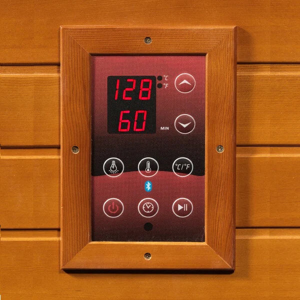 Dynamic Lugano 3 Person Ultra Low EMF FAR Infrared Sauna DYN-6336-02 Elite Control Panel