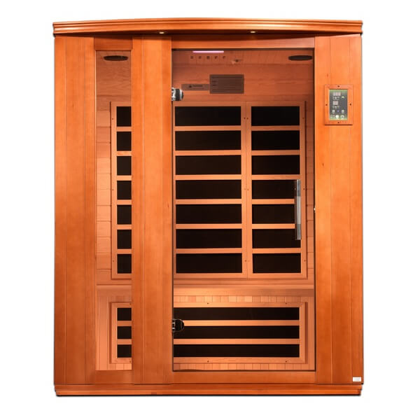 Dynamic Lugano 3 Person Low EMF FAR Infrared Sauna DYN-6336-02  Front View 